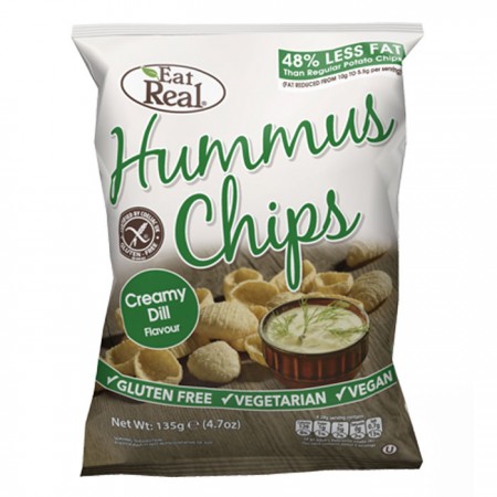 Eat Real Hummus Chips - Creamy Dill  - 12 x 45g